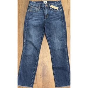 NEW J Crew Blue Jeans Classic Vintage Distressed All Day Stretch 26 Petite 26P